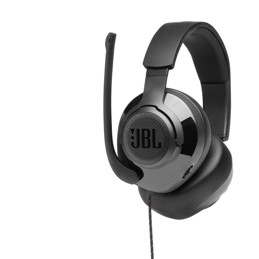JBL Quantum 200 - Black - Wired over-ear gaming headset with flip-up mic - Detailshot 1 image number null